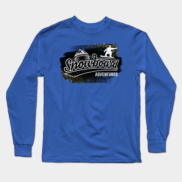 Snowboard Adventures Winter Sports Snow Long Sleeve T-Shirt by Hariolf´s Mega Store